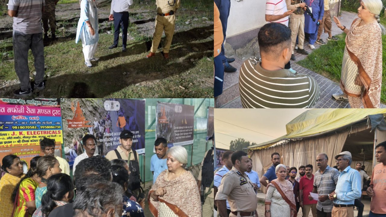 डीसी, एसएसपी ने शादीपोरा ट्रांजिट कैंप में श्री अमरनाथ जी यात्रा की व्यवस्थाओं की समीक्षा की